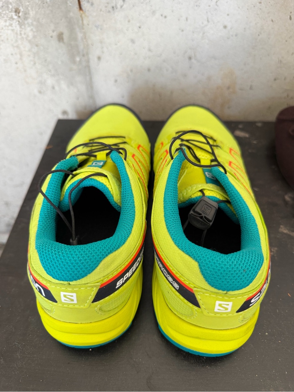 Salomon Neon Yellow & Teal Trail Running Shoes